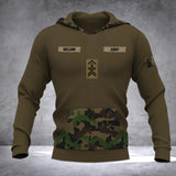 Personalized Swiss Army Camo With Rank And Name Hoodie 3D Printed QTDT0510