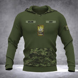 Personalized Canadian Solider/ Veteran Camo With Name and Rank Hoodie 3D Printed QTDT0710
