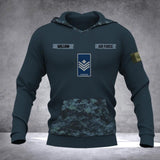 Personalized Canadian Solider/ Veteran Camo With Name and Rank Hoodie 3D Printed QTDT0710