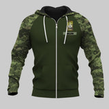 Personalized Canadian Solider/ Veteran With Rank Name or Flag Zip Hoodie 3D Printed QTDT1110