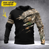 Personalized Deer Hunting Lovers Camo Hoodie 3D Printed QTDT1110