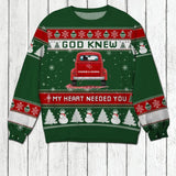 Personalized God Knew My Heart Needed You Red Truck Couple Gift For Her/Him Christmas Sweatshirt Prined 22OCT-HY13