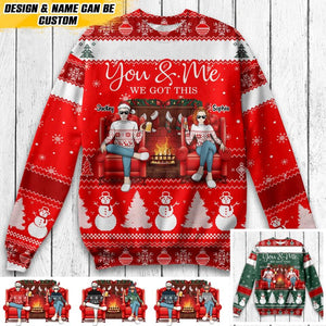 Personalized You & Me We Got This Couple Christmas Sweatshirt Prined QTVQ1310