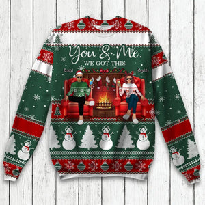 Personalized You & Me We Got This Couple Christmas Sweatshirt Prined QTVQ1310