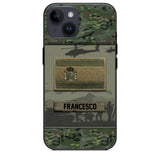 Personalized Spanish Veterans/Soldier Camo Phone Case Printed 22OCT-HQ14
