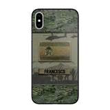 Personalized Spanish Veterans/Soldier Camo Phone Case Printed 22OCT-HQ14