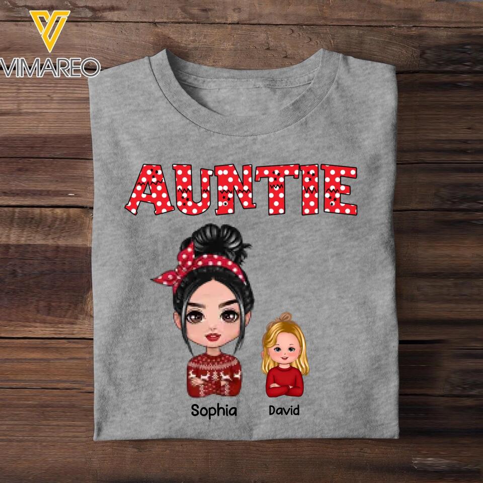 Personalized Auntie Kid Tshirt Printed 22OCT-HQ18