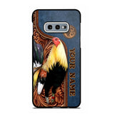 Personalized Rooster Lovers Leather Background Phonecase 3D Printed OCT22-DT21