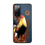 Personalized Rooster Lovers Leather Background Phonecase 3D Printed OCT22-DT21