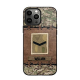 Personalized British Veterans/Soldier Camo Phone Case Printed 22OCT-DT26