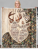 Personalized I Choose You Deer Couple Gifts Quilt Blanket Printed QTHQ2110