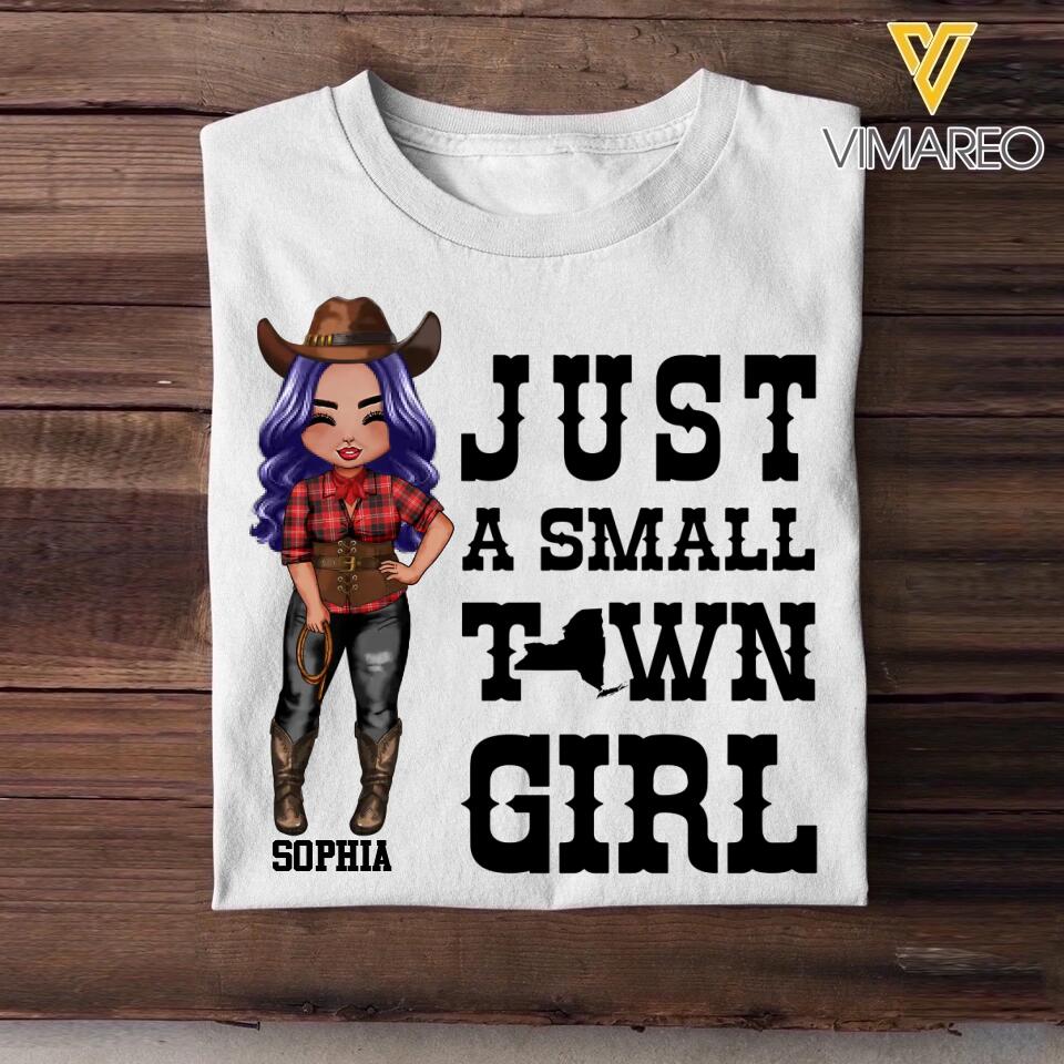 Personalized Just A Small Town New York Girl Tshirt Printed 22OCT-HQ28