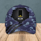 Personalized Norwegian Solider/ Veteran Camo Rank Peaked Cap 3D Printed QTHQ3110
