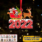 Personalized Christmas 2022 Dog Lovers Wood Ornament Printed 22NOV-DT01