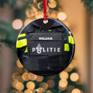 Personalized Police Uniform Acrylic/Plastic Ornament Printed 22NOV-HY03