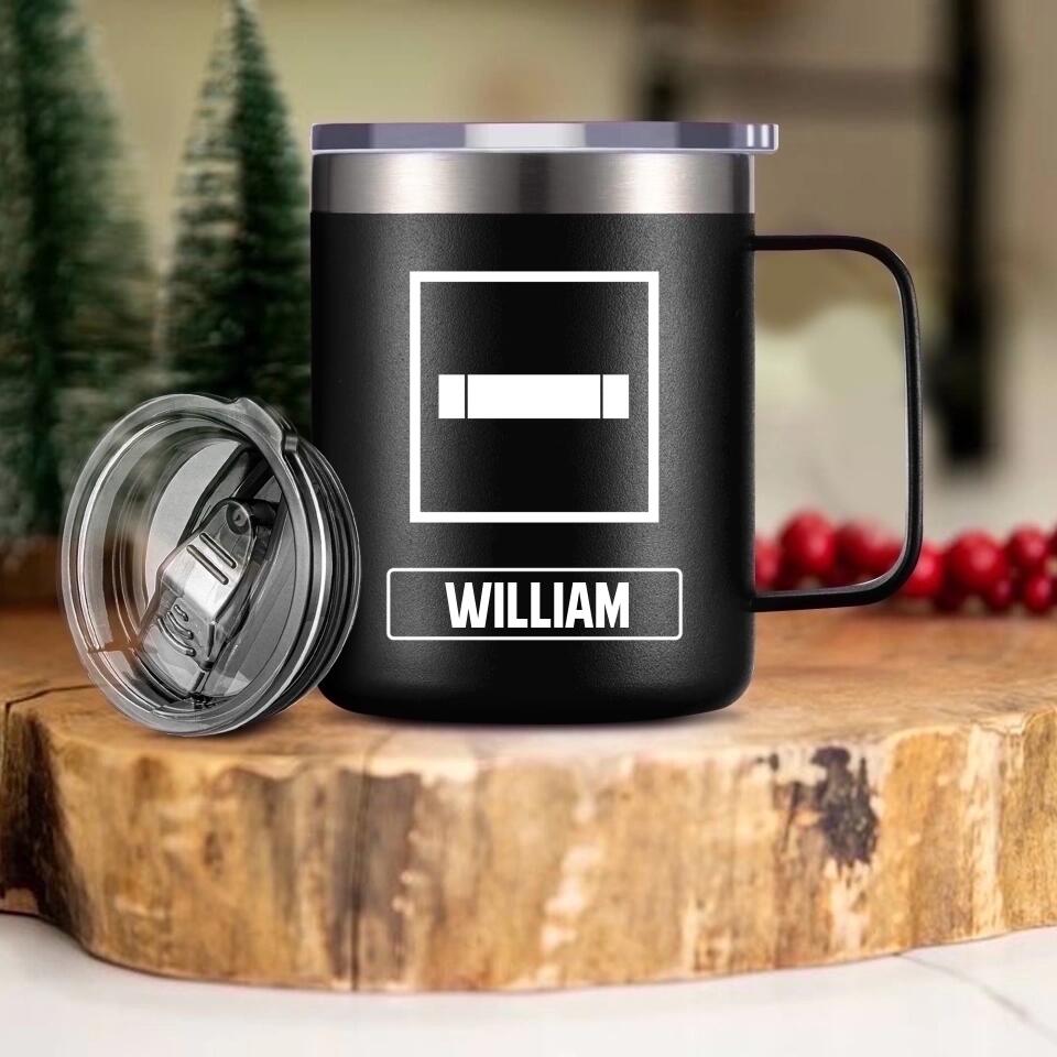 Personalized French Veteran/Soldier Laser Handle Cup Printed 22NOV-HY08