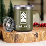 Personalized Danish Veteran/Soldier Laser Handle Cup Printed 22NOV-HY08