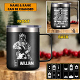 Personalized I Am A Danish Veteran I'm Proud To Be A Veteran Laser Handle Cup Printed 22NOV-HY08