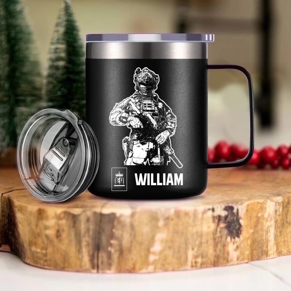 Personalized I Am A Norwegian Veteran I'm Proud To Be A Veteran Laser Handle Cup Printed 22NOV-HY08