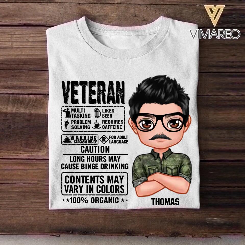 Personalized Canadian Veteran Contents May Vary In Colors Tshirt Printed NOV22-DT09