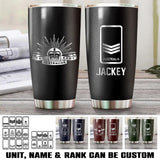 Personalized Australian Solider/ Veteran Rank Name Tumbler Printed 22NOV-HQ10