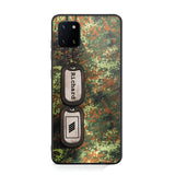 Personalized German Solider/ Veteran Camo Rank 3D Printed Phonecase 22NOV-DT11