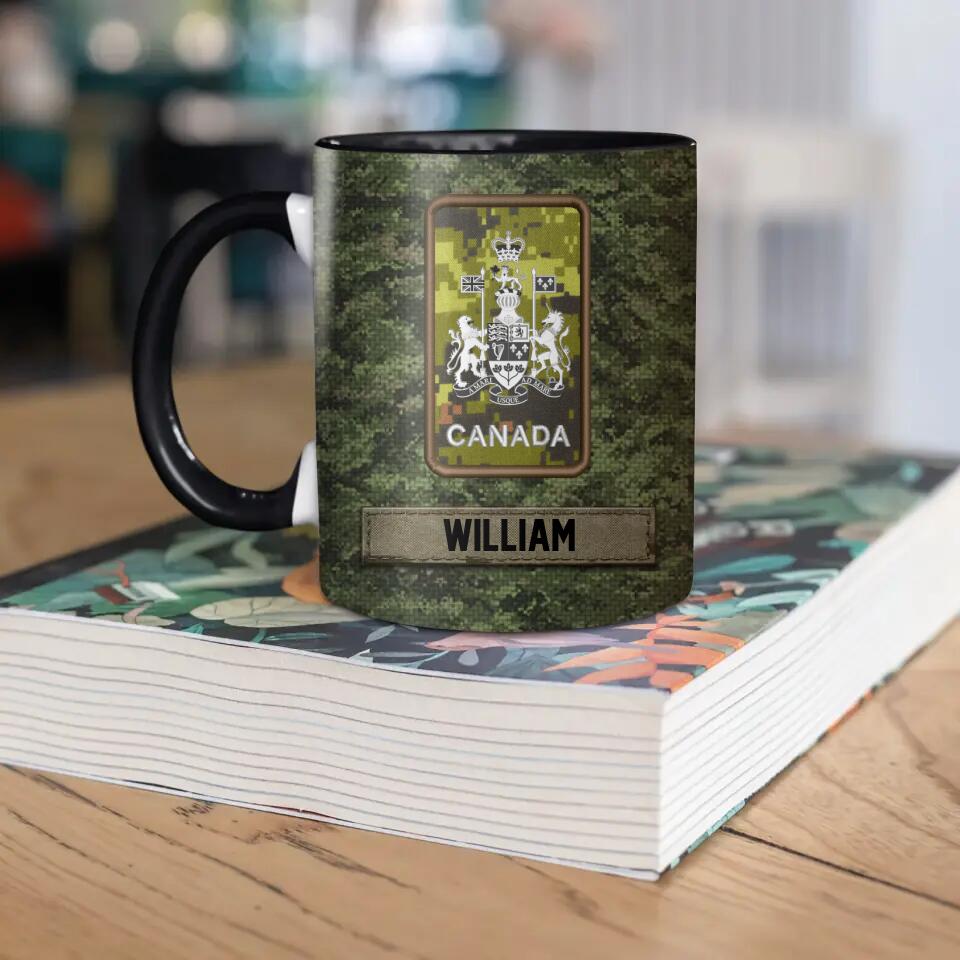 Personalized Canadian Solider/ Veteran Rank Camo Ceramics Mug 22NOV-HQ11