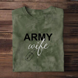 Personalized Army Wife Camouflag Tshirt Printed QTHY141122