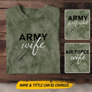 Personalized Army Wife Camouflag Tshirt Printed QTHY141122