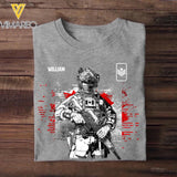 Personalized Canadian Solider/ Veteran Rank Flag Tshirt Printed 22NOV-DT14