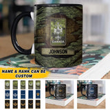 Personalized Canadian Solider/ Veteran Rank Camo Ceramics Mug 22NOV-HQ17