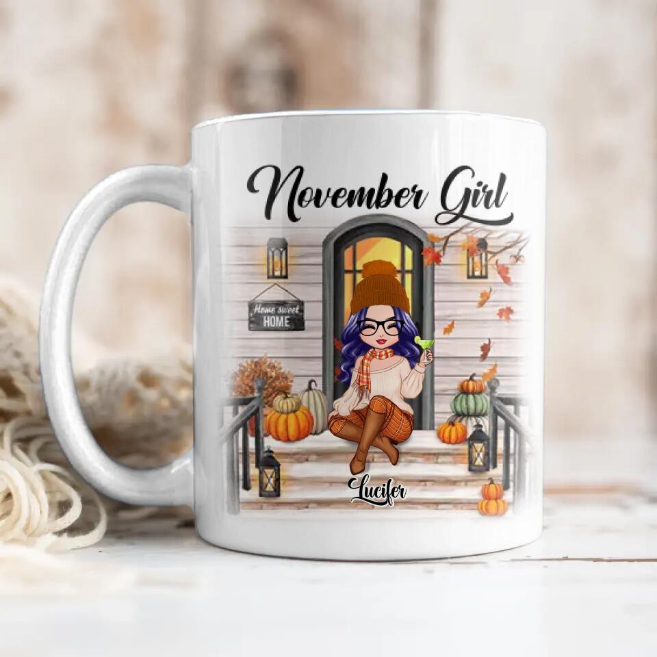 Personalized I'm November Girl Autumn Printed Accent Mug 22NOV-DT18