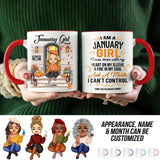Personalized I'm January Girl Autumn Printed Accent Mug 22NOV-DT18