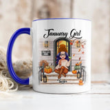 Personalized I'm January Girl Autumn Printed Accent Mug 22NOV-DT18