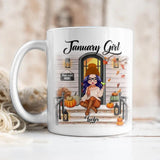 Personalized I'm January Girl Autumn Printed Accent Mug 22NOV-DT18