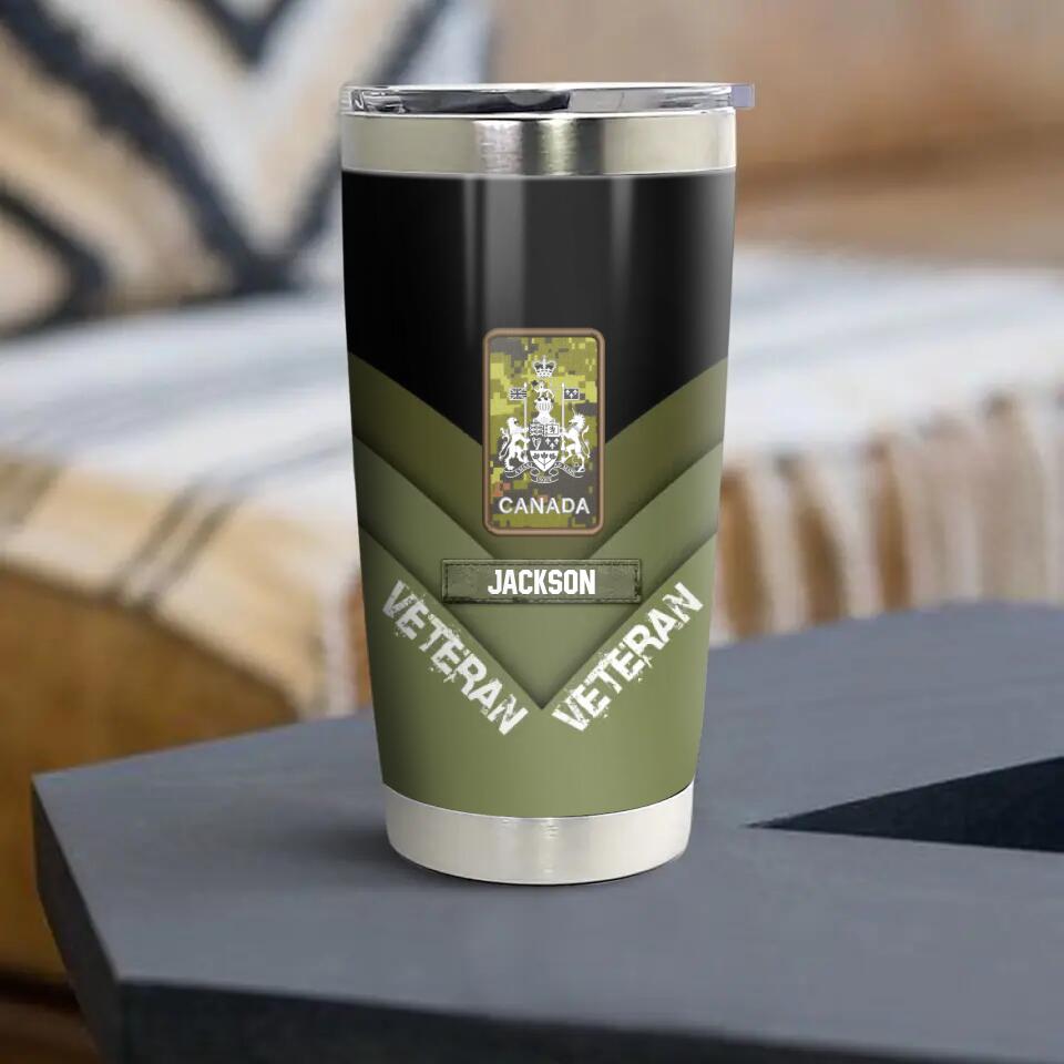 Personalized Canadian Veteran/SoldierTumbler Printed QTHY1811