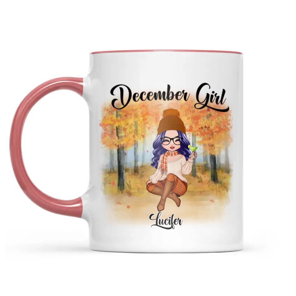Personalized December Girl Is As Smooth As Tennessee Whiskey Autumn Printed Accent Mug 22NOV-DT21