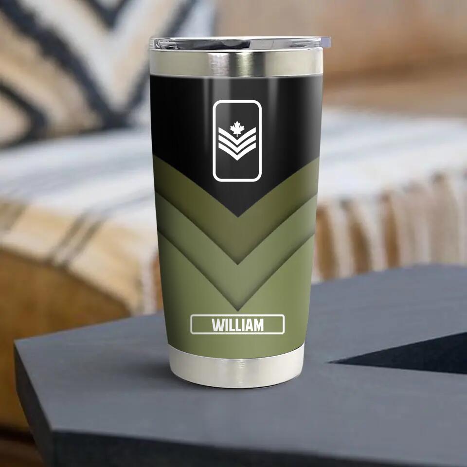 Personalized Canadian Veteran/SoldierTumbler Printed QTHY2111