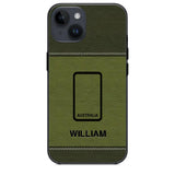 Personalized Australian Solider/ Veteran Camo Rank 3D Printed Phonecase QTHQ2111