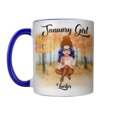 Personalized January Girl Is As Smooth As Tennessee Whiskey Autumn Printed Accent Mug 22NOV-DT21
