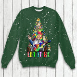 Personalized Let It Be Hippie Christmas Sweater Printed QTHQ2211