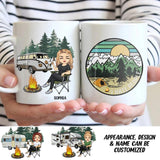 Personalized Camping Girl Printed Mug QTDT2411