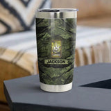 Personalized Canadian Veteran/Soldier Rank Tear Camo Tumbler Printed 22NOV-HY24