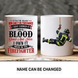 Personalized Italian Firefighter Uniform Forever The Title Firefighter Mug Printed 22NOV-HY28