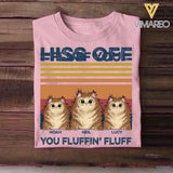 Personalized Fluff You Hiss Off Cat Lovers Christmas 3D Printed Tshirt QTDT0212