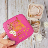 Personalized Trucker Wife Leather Jewelry Travel Box Printed 22DEC-DT06