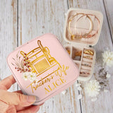 Personalized Trucker Wife Leather Jewelry Travel Box Printed 22DEC-DT06