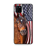 Personalized Horse Lovers Us Flag Phonecase 3D Printed 22DEC-HQ07
