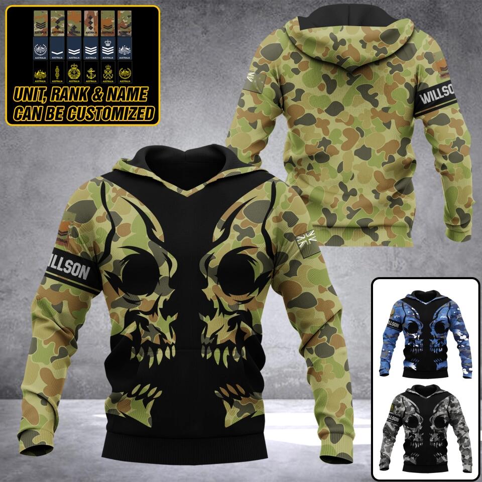 Personalized Australian Solider Camo Hoodie 3D Printed QTDT0812
