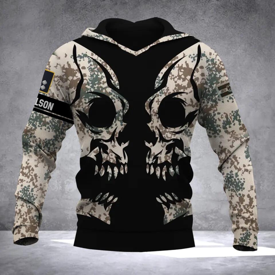 Personalized German Solider Camo Hoodie 3D Printed QTDT0812